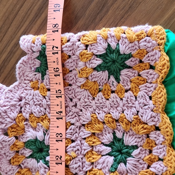 ASOS Crochet Tiered Smocked Back Mini Sun Dress Large/8 - Picture 8 of 8